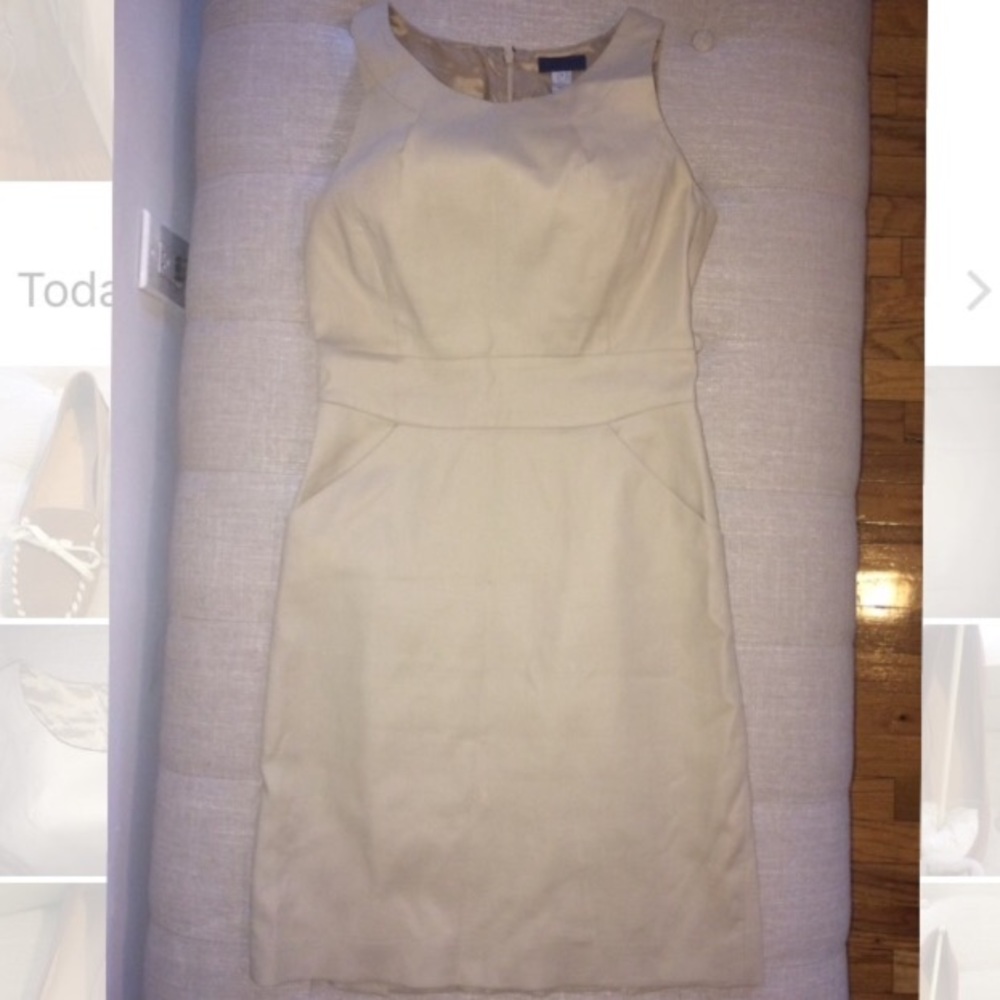 JCrew beige boucle dress